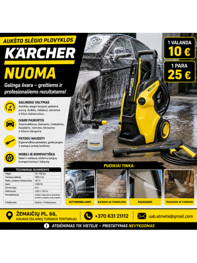 KARCHER AUKŠTO SLEGIO PLOVYKLA