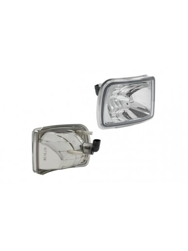 Kampinis halogeninis darbo šviestuvas, dešinysis, 12 V, 50 W, kvadratinis, baltas, 123x115x121 mm, PGJ13 kištukas, Wesem