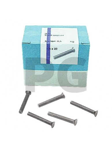 Kniedės (apvali galvutė) Pack with approx. 100 pcs., 6,3 x 16 DIN 660 Kniedės (apvali galvutė) Pack with approx. 100 pcs., 6,3 x 16 DIN 660