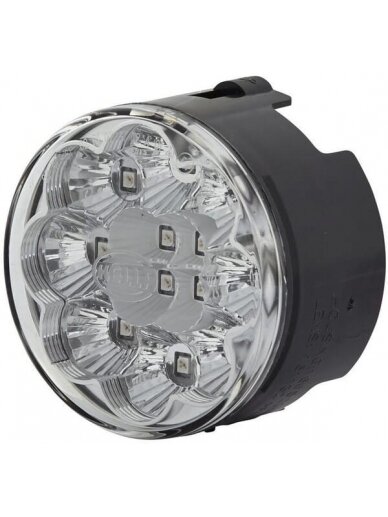 Kontrolinė LED lemputė, apvali, 12 V, skaidri, tvirtinama varžtais, Ø 66 mm, AMP 2 kontaktų, 12 LED, Hella Kontrolinė LED lemputė, apvali, 12 V, skaidri, tvirtinama varžtais, Ø 66 mm, AMP 2 kontaktų, 12 LED, Hella