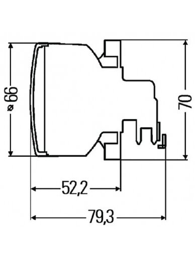 Kontrolinė lemputė 21W, apvali, 12 V, skaidri/geltona, korpusas: sidabrinis, tvirtinama varžtais, Ø 66 mm AMP kištukas, "Hella Kontrolinė lemputė 21W, apvali, 12 V, skaidri/geltona, korpusas: sidabrinis, tvirtinama varžtais, Ø 66 mm AMP kištukas, "Hella