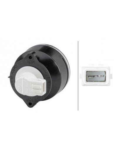 Kontrolinė lemputė 21W, apvali, 24V, skaidri/oranžinė, tvirtinama varžtais, Ø 66 mm AMP kištukas, "Hella 1 Kontrolinė lemputė 21W, apvali, 24V, skaidri/oranžinė, tvirtinama varžtais, Ø 66 mm AMP kištukas, "Hella 1