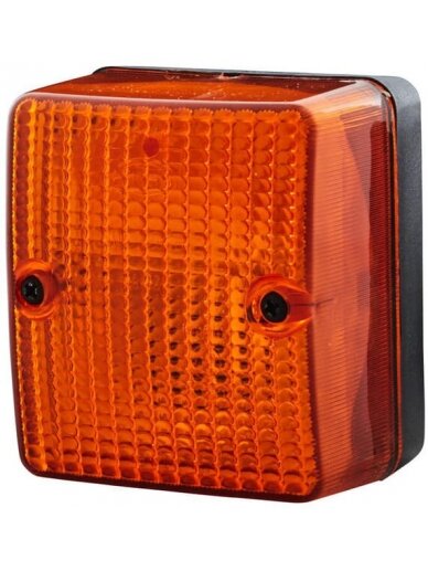Kontrolinė lemputė 21W, kvadratinė, 12 V, gintarinė, tvirtinama varžtais, "Hella Kontrolinė lemputė 21W, kvadratinė, 12 V, gintarinė, tvirtinama varžtais, "Hella