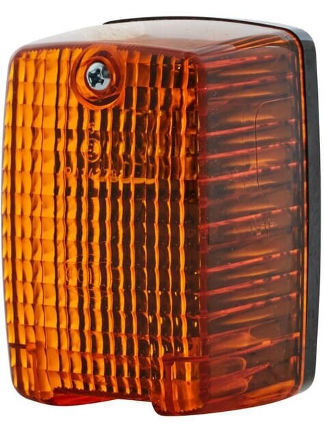 Kontrolinė lemputė RH 5W, stačiakampio formos, 12V, gintarinė, tvirtinama varžtais, "Hella