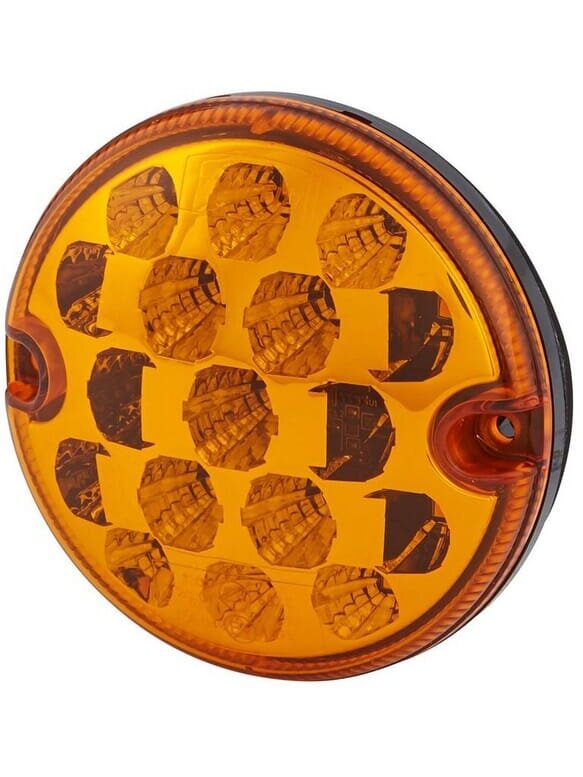 Kontrolinė LED lemputė, apvali, 10/30 V, gintarinė, tvirtinama varžtais, Ø 95 mm, 17 LED, "Hella ValueFit Kontrolinė LED lemputė, apvali, 10/30 V, gintarinė, tvirtinama varžtais, Ø 95 mm, 17 LED, "Hella ValueFit