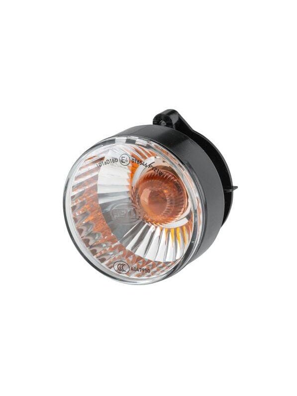 Kontrolinė lemputė 21W, apvali, 24V, skaidri/oranžinė, tvirtinama varžtais, Ø 66 mm AMP kištukas, "Hella Kontrolinė lemputė 21W, apvali, 24V, skaidri/oranžinė, tvirtinama varžtais, Ø 66 mm AMP kištukas, "Hella