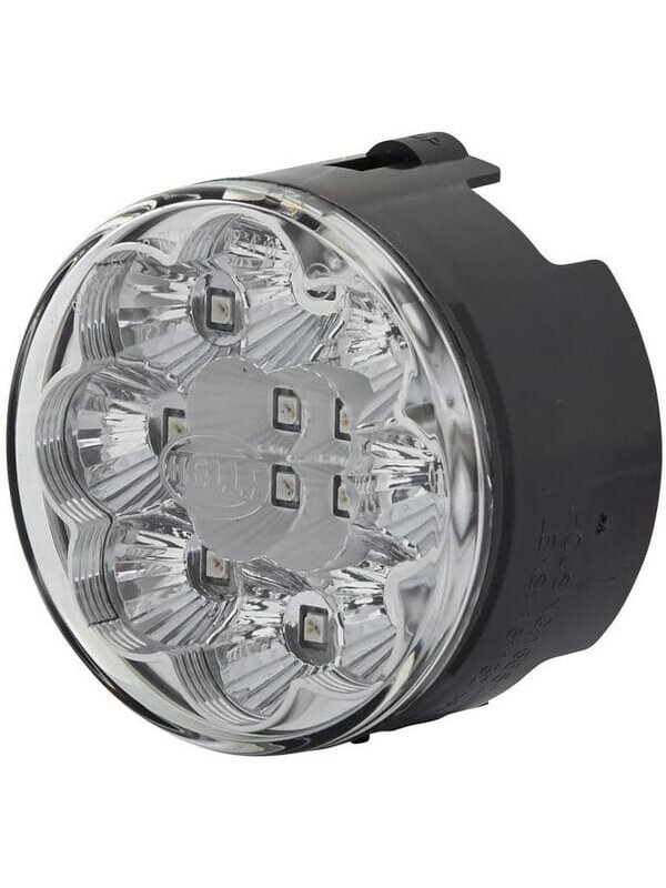 Kontrolinė LED lemputė, apvali, 12 V, skaidri, tvirtinama varžtais, Ø 66 mm, AMP 2 kontaktų, 12 LED, Hella Kontrolinė LED lemputė, apvali, 12 V, skaidri, tvirtinama varžtais, Ø 66 mm, AMP 2 kontaktų, 12 LED, Hella