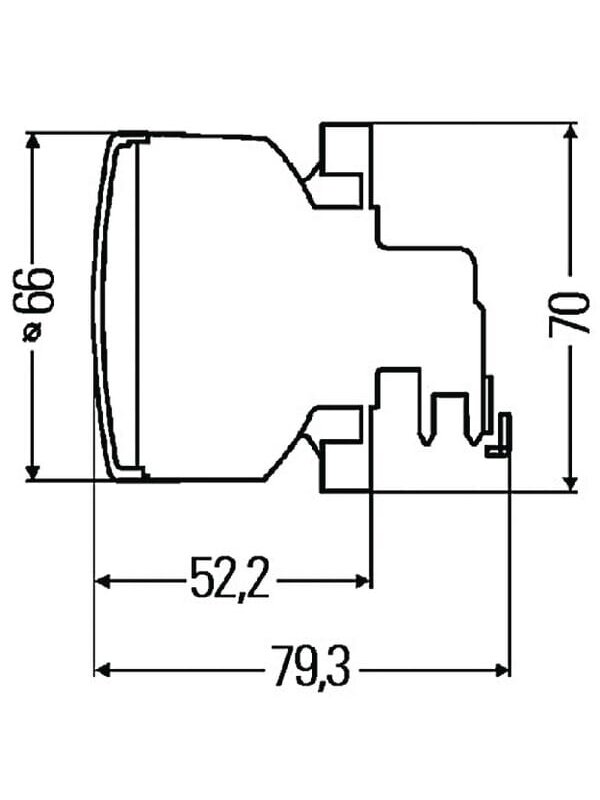 Kontrolinė lemputė 21W, apvali, 12 V, skaidri/geltona, korpusas: sidabrinis, tvirtinama varžtais, Ø 66 mm AMP kištukas, "Hella Kontrolinė lemputė 21W, apvali, 12 V, skaidri/geltona, korpusas: sidabrinis, tvirtinama varžtais, Ø 66 mm AMP kištukas, "Hella