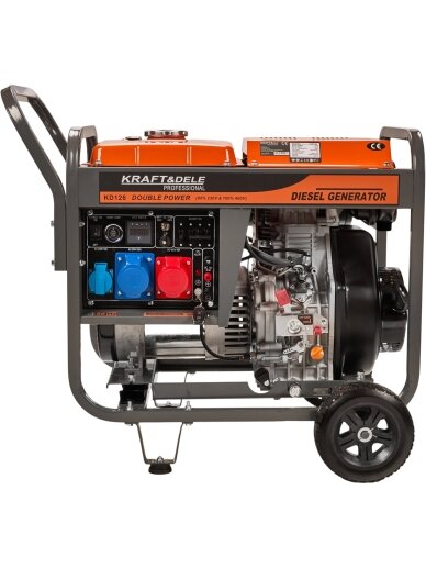 KRAFT&DELE KD126 trifazis elektros generatorius 8 kW, 230/400 V 2