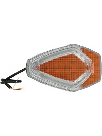 Krypties ir padėties šviesos diodas, priekinis 12 V, gintarinis/baltas, tvirtinamas varžtais, Kramp 3