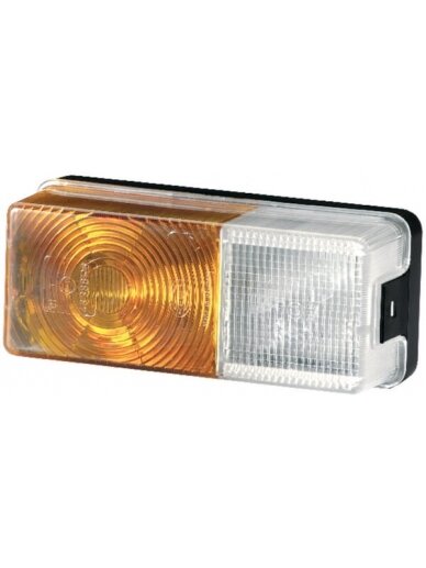 Krypties ir padėties žibintas 21/5W, stačiakampio formos, 12V, gintarinis / permatomas, tvirtinamas varžtais, 170x62x75mm, Hella Krypties ir padėties žibintas 21/5W, stačiakampio formos, 12V, gintarinis / permatomas, tvirtinamas varžtais, 170x62x75mm, Hella