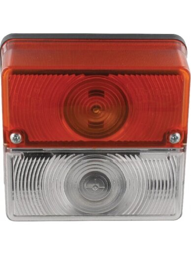 Krypties ir padėties žibintas halogeninis, priekinis, kvadratinis, 12/24 V, raudonas/baltas, tvirtinamas varžtais, 105x97x52 mm, "Britax Krypties ir padėties žibintas halogeninis, priekinis, kvadratinis, 12/24 V, raudonas/baltas, tvirtinamas varžtais, 105x97x52 mm, "Britax