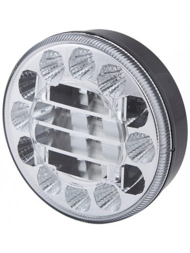 Krypties ir padėties žibintas LED, priekinis, apvalus, 10/30 V, skaidrus, tvirtinamas varžtais, Ø 122 mm, 24 LED, "Hella ValueFit Krypties ir padėties žibintas LED, priekinis, apvalus, 10/30 V, skaidrus, tvirtinamas varžtais, Ø 122 mm, 24 LED, "Hella ValueFit