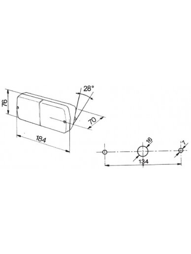Krypties ir padėties žibintas RH halogeninis, priekinis, stačiakampis, 12 V, gintarinis / permatomas, tvirtinamas varžtais, 184x70x70 mm, Cobo 1 Krypties ir padėties žibintas RH halogeninis, priekinis, stačiakampis, 12 V, gintarinis / permatomas, tvirtinamas varžtais, 184x70x70 mm, Cobo 1