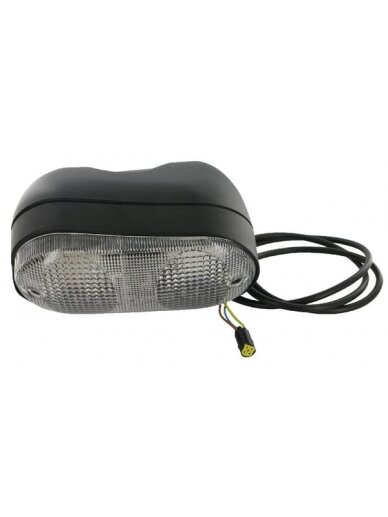 Krypties ir padėties žibintas RH stačiakampio formos, 12 V, gintarinis / permatomas, tvirtinamas varžtais, "Cobo