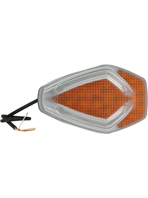Krypties ir padėties šviesos diodas, priekinis 12 V, gintarinis/baltas, tvirtinamas varžtais, Kramp 3 Krypties ir padėties šviesos diodas, priekinis 12 V, gintarinis/baltas, tvirtinamas varžtais, Kramp 3