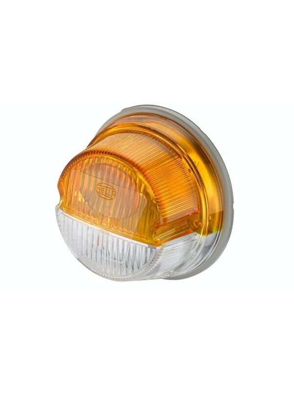 Krypties ir padėties žibintas 18/3W, apvalus, 12 V, gintarinis / permatomas, Ø 78 mm, "Hella Krypties ir padėties žibintas 18/3W, apvalus, 12 V, gintarinis / permatomas, Ø 78 mm, "Hella