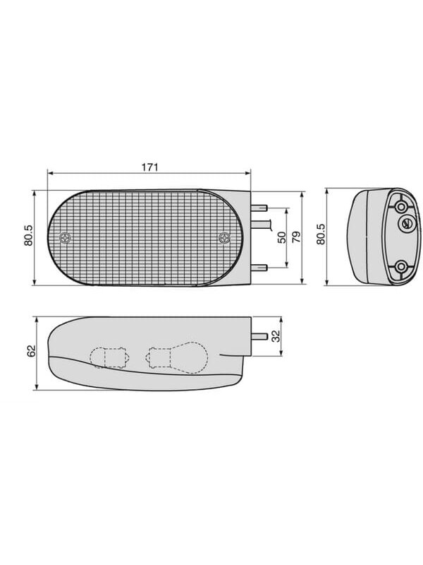 Krypties ir padėties žibintas LH apvalus, 12 V, gintarinis / permatomas, tvirtinamas varžtais, 171x62x80,5 mm, Cobo 1 Krypties ir padėties žibintas LH apvalus, 12 V, gintarinis / permatomas, tvirtinamas varžtais, 171x62x80,5 mm, Cobo 1