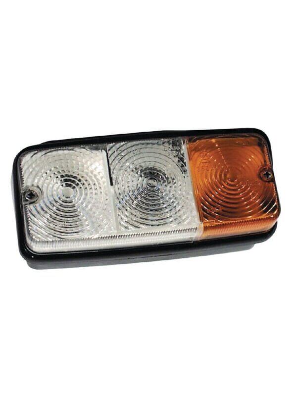 Krypties ir padėties žibintas LH Halogeninis, priekinis, stačiakampis, 12 V, gintarinis / permatomas, 160x70 mm, Cobo