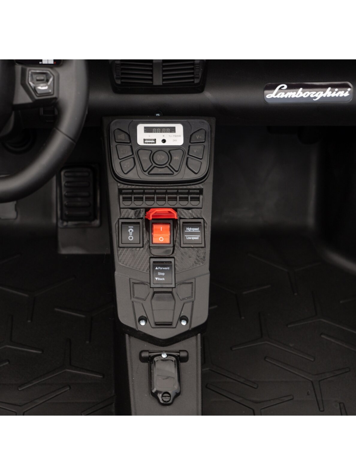 Lamborghini Aventador SV Pilka Elektromobilis vaikams 22 Lamborghini Aventador SV Pilka Elektromobilis vaikams 22