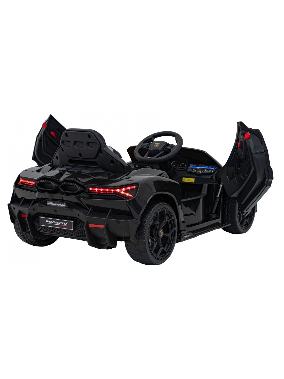 Lamborghini Revuelto Juoda Elektromobilis vaikams 10 Lamborghini Revuelto Juoda Elektromobilis vaikams 10