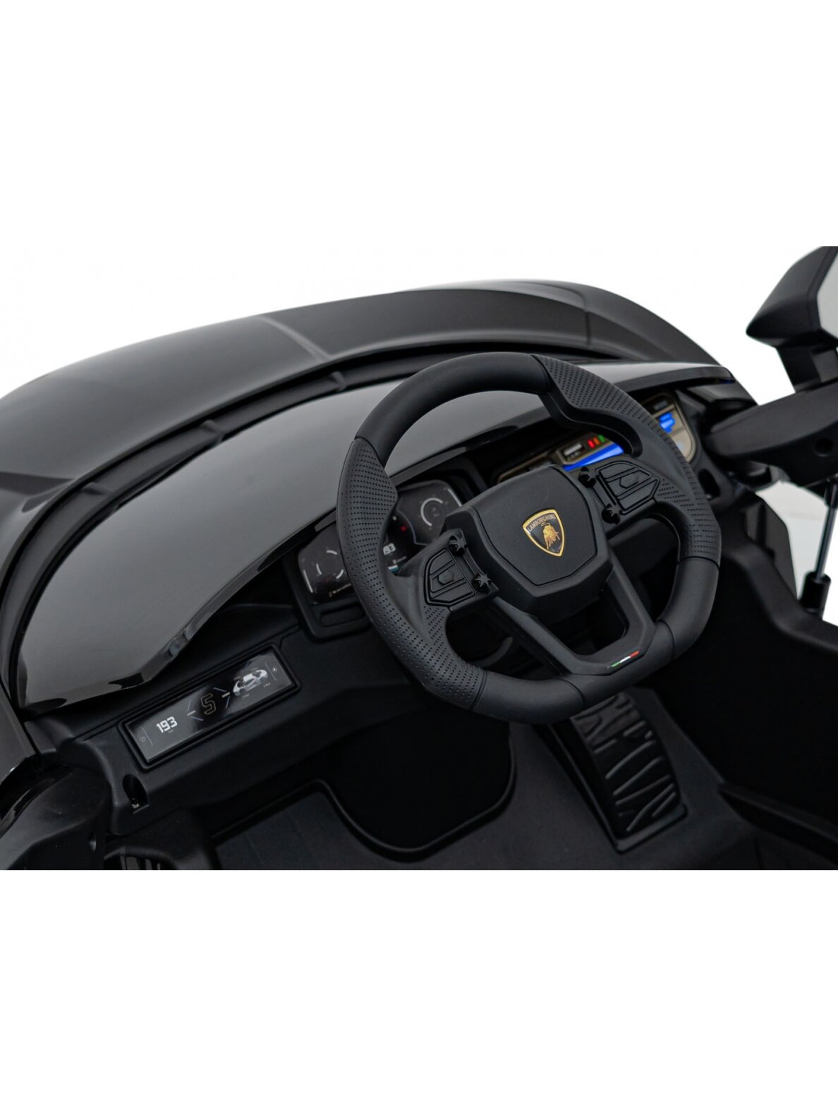 Lamborghini Revuelto Juoda Elektromobilis vaikams 23 Lamborghini Revuelto Juoda Elektromobilis vaikams 23