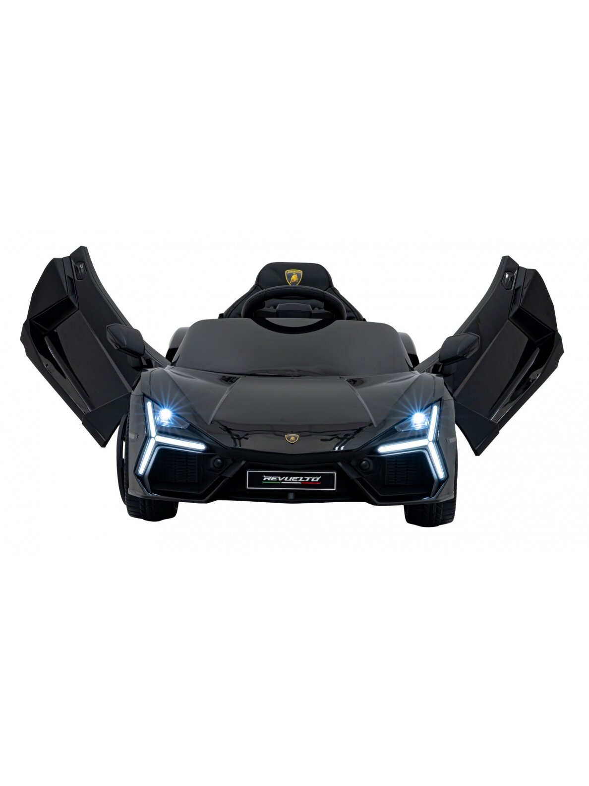 Lamborghini Revuelto Juoda Elektromobilis vaikams Lamborghini Revuelto Juoda Elektromobilis vaikams