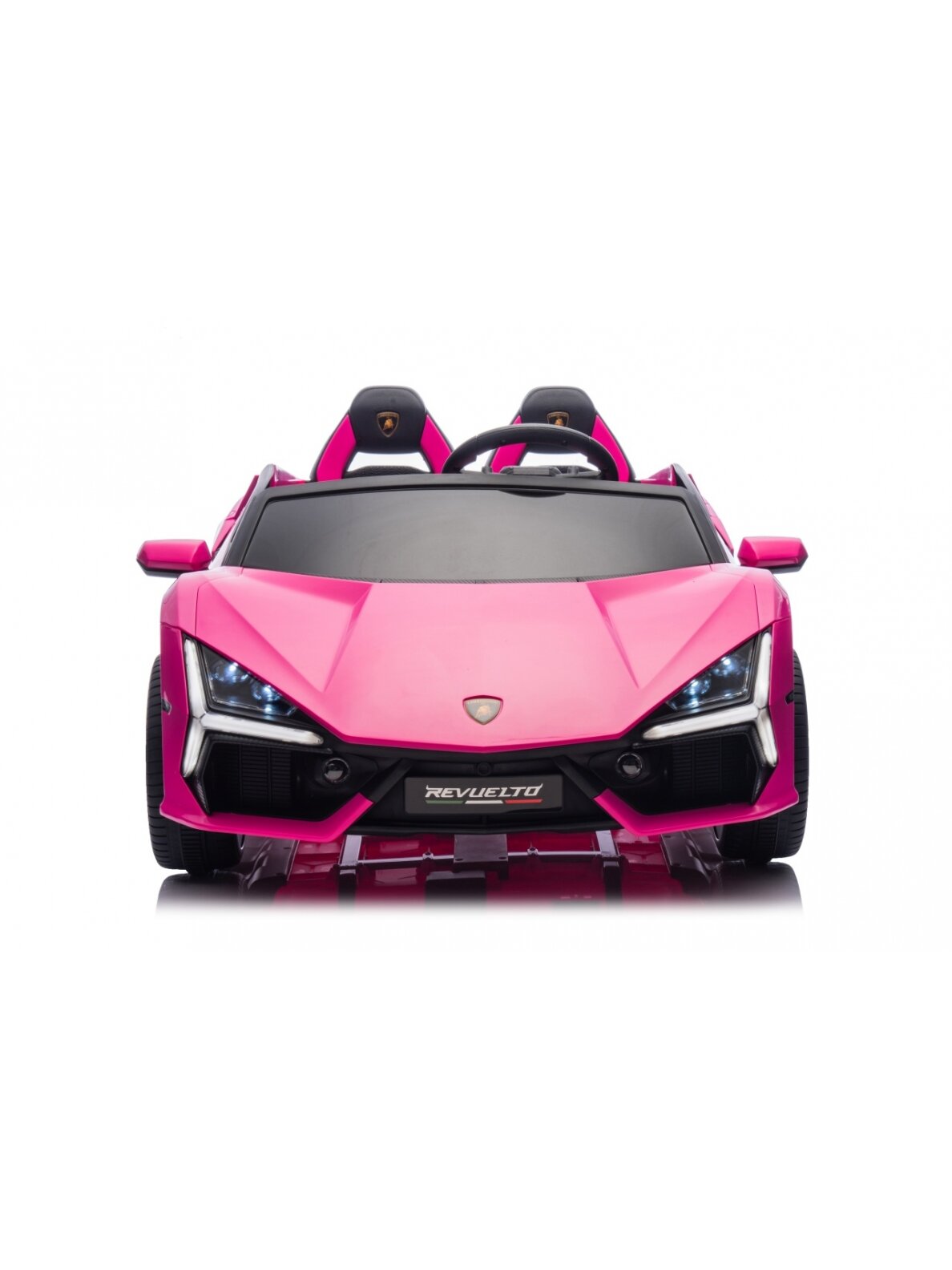 "Lamborghini Revuelto XL" rožinės spalvos Elektromobilis vaikams 18 "Lamborghini Revuelto XL" rožinės spalvos Elektromobilis vaikams 18