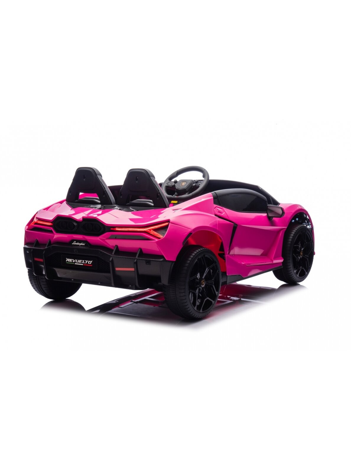 "Lamborghini Revuelto XL" rožinės spalvos Elektromobilis vaikams 22 "Lamborghini Revuelto XL" rožinės spalvos Elektromobilis vaikams 22