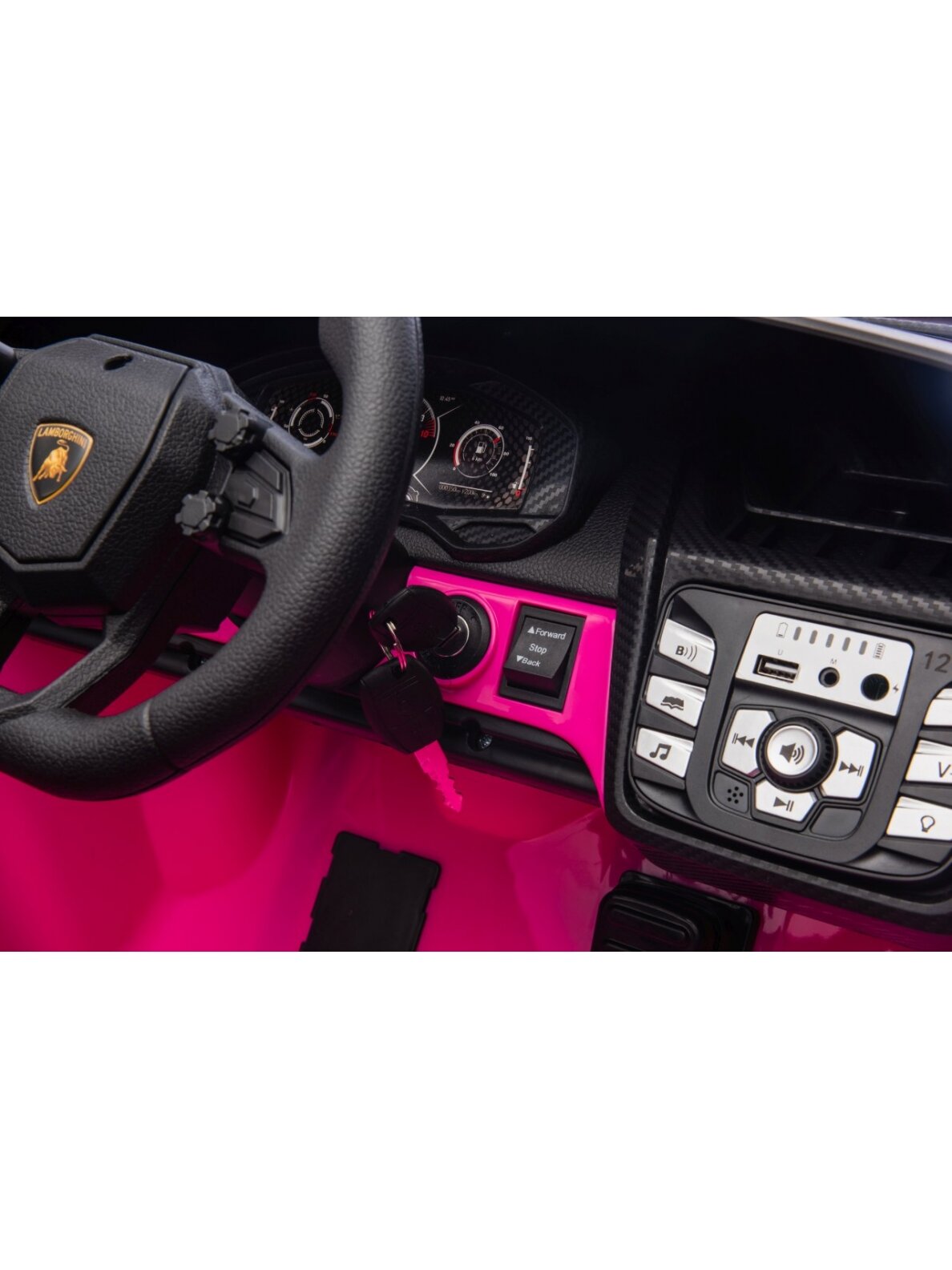 "Lamborghini Revuelto XL" rožinės spalvos Elektromobilis vaikams 9
