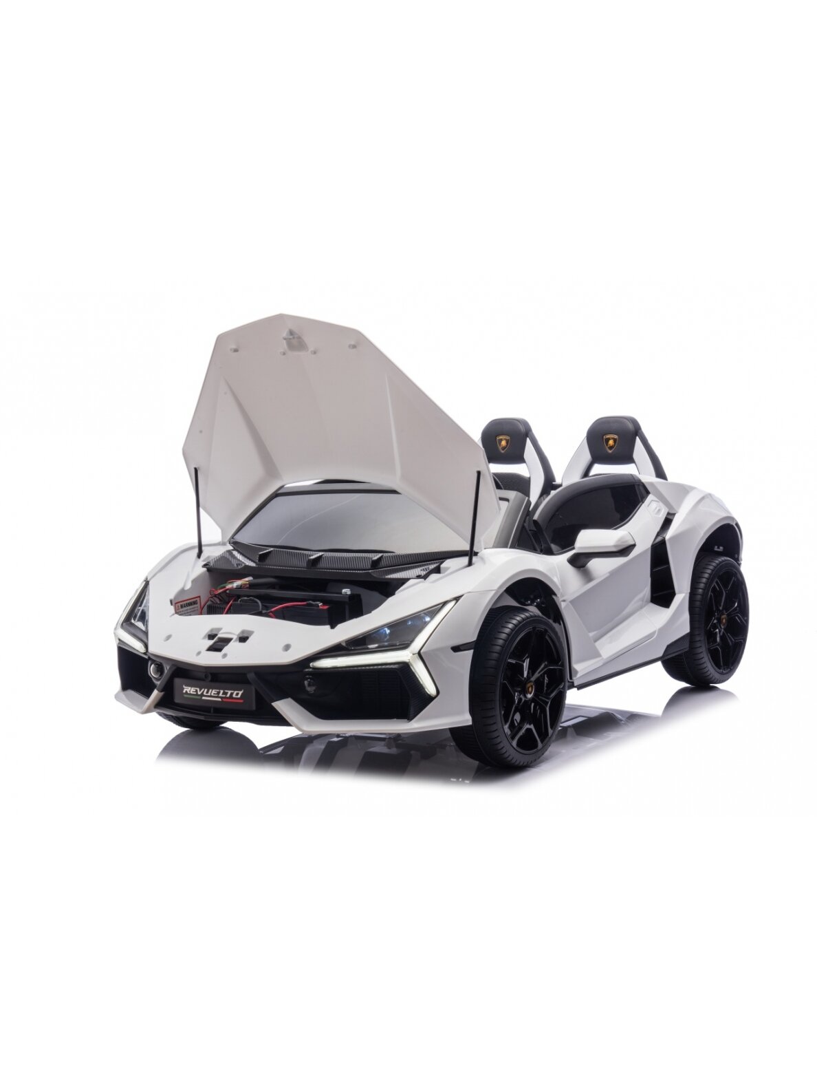 Lamborghini Revuelto XL STRONG Balta Elektromobilis vaikams 10 Lamborghini Revuelto XL STRONG Balta Elektromobilis vaikams 10