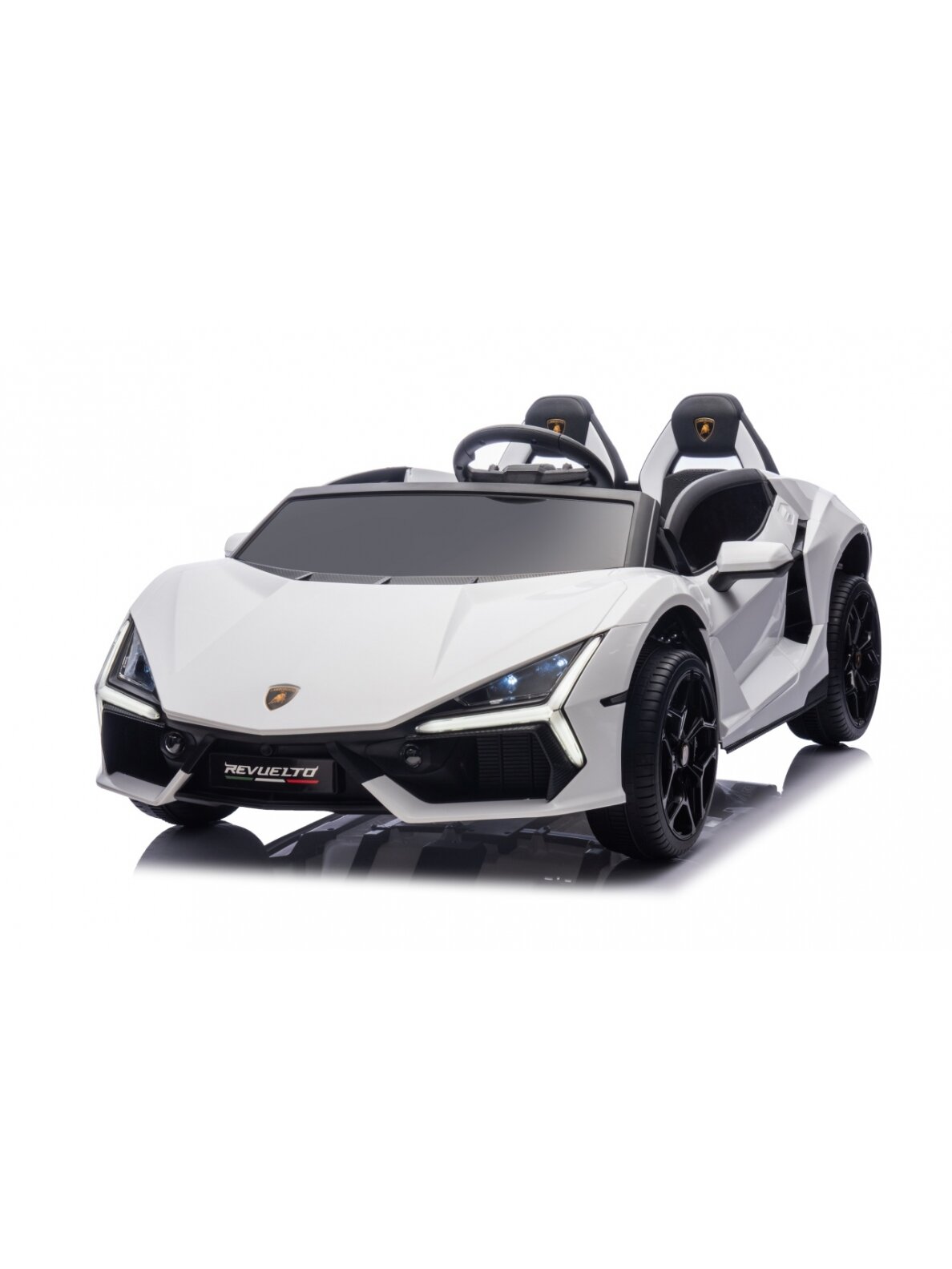 Lamborghini Revuelto XL STRONG Balta Elektromobilis vaikams 14