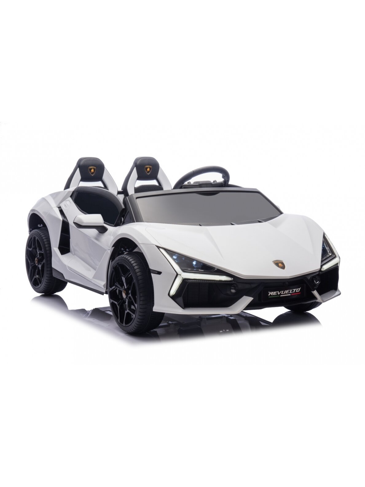 Lamborghini Revuelto XL STRONG Balta Elektromobilis vaikams 17