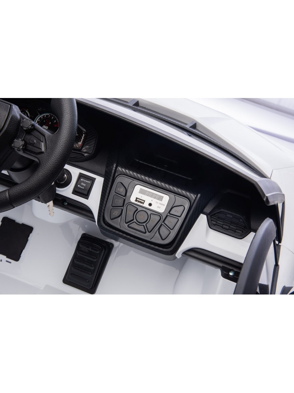 Lamborghini Revuelto XL STRONG Balta Elektromobilis vaikams 7 Lamborghini Revuelto XL STRONG Balta Elektromobilis vaikams 7