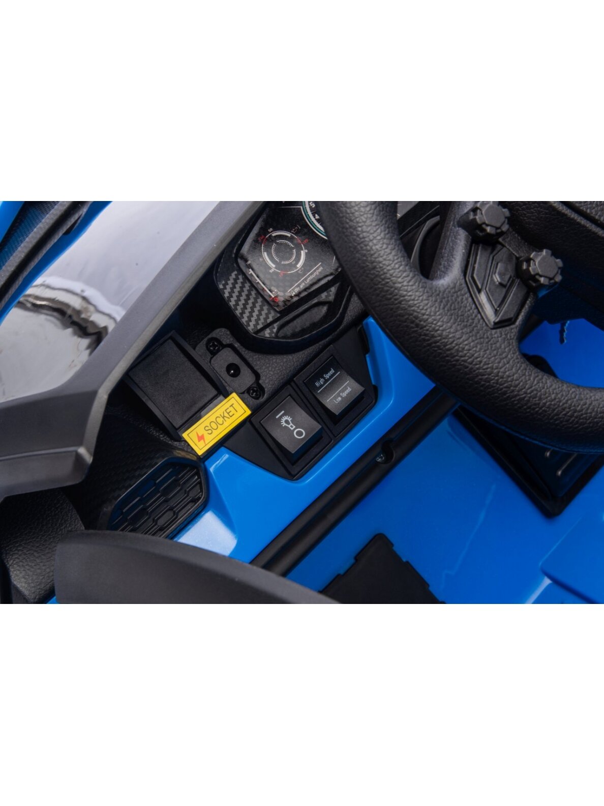 Lamborghini Revuelto XL STRONG Mėlyna Elektromobilis vaikams 13