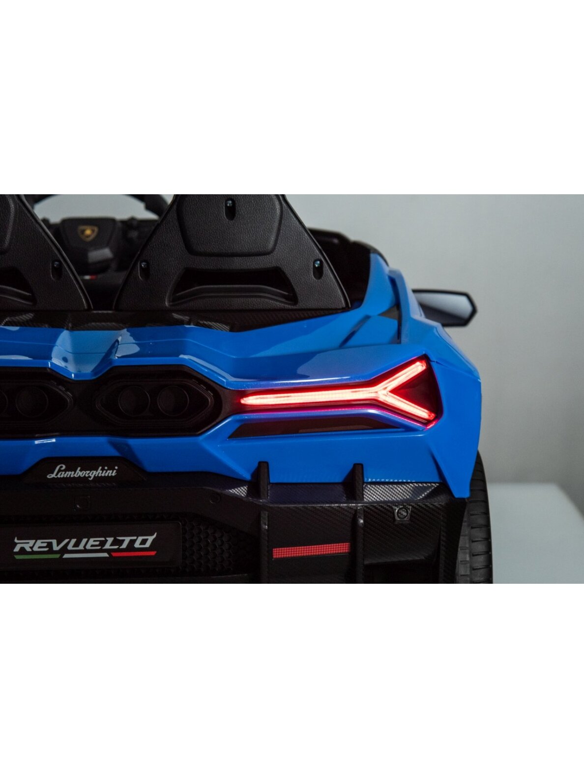 Lamborghini Revuelto XL STRONG Mėlyna Elektromobilis vaikams 18
