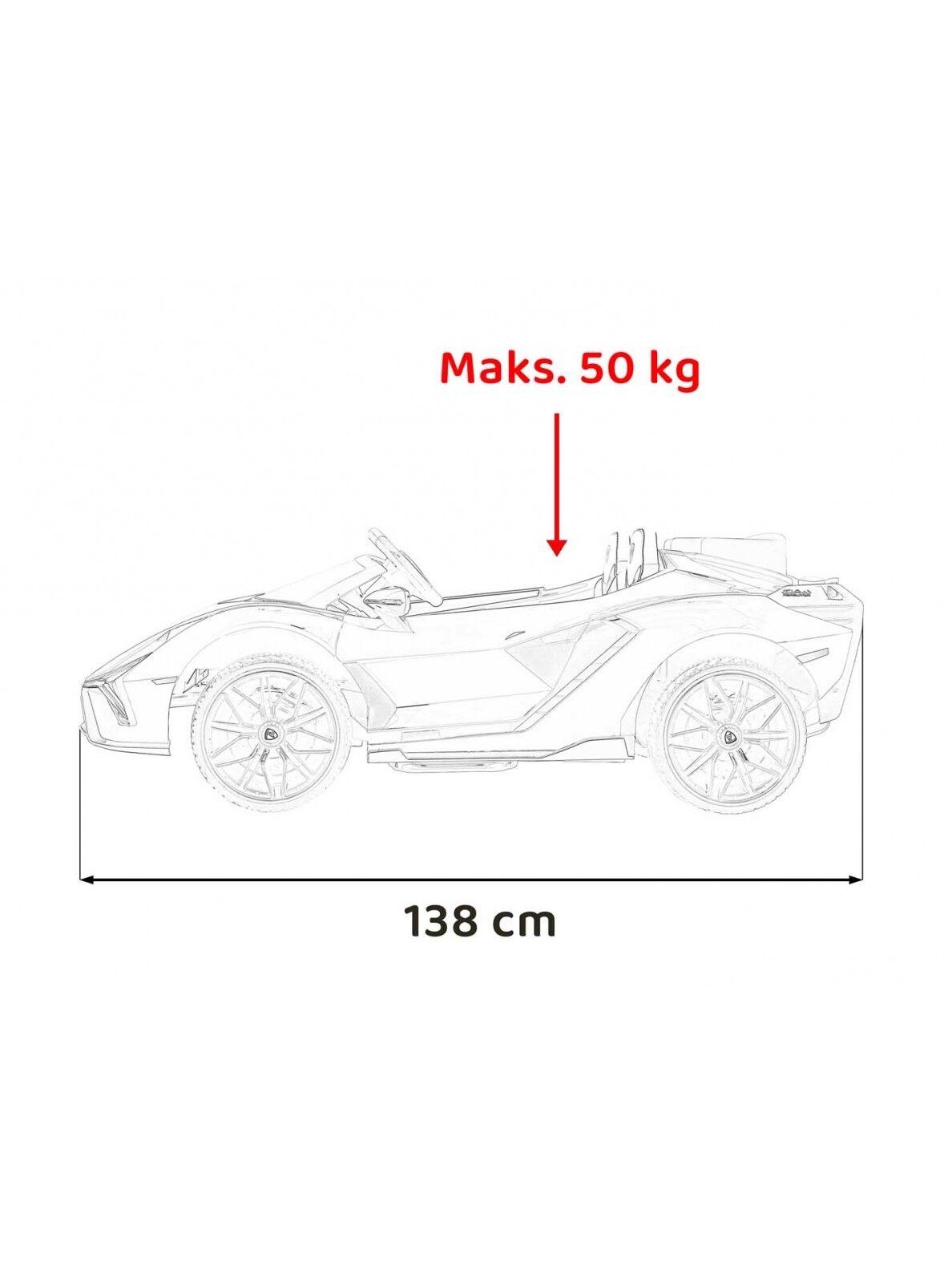 Lamborghini SIAN Elektromobilis vaikams Balta 24
