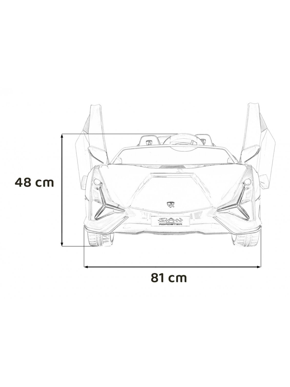 Lamborghini SIAN Elektromobilis vaikams Balta 25
