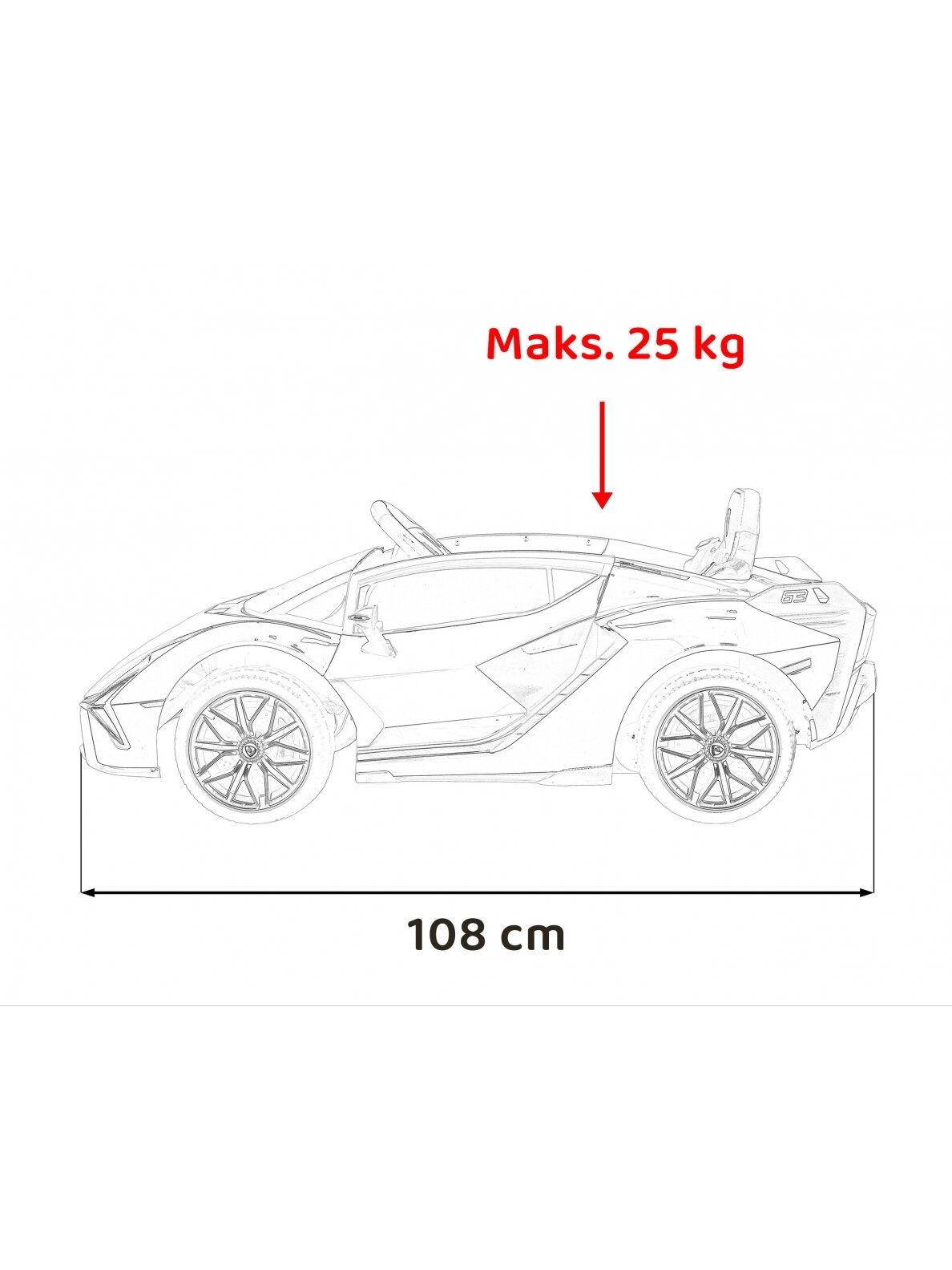 Lamborghini SIAN Elektromobilis vaikams Žalia 27