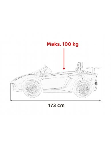 Lamborghini Aventador SV Pilka Elektromobilis vaikams 1 Lamborghini Aventador SV Pilka Elektromobilis vaikams 1