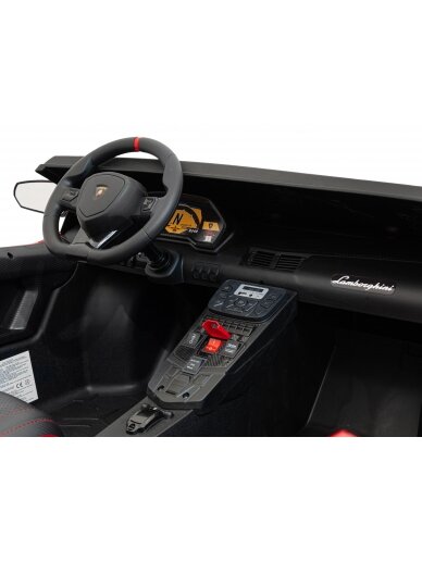 Lamborghini Aventador SV Pilka Elektromobilis vaikams 19