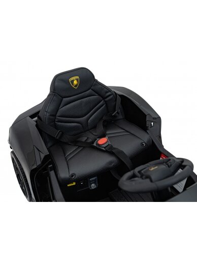Lamborghini Revuelto Juoda Elektromobilis vaikams 13