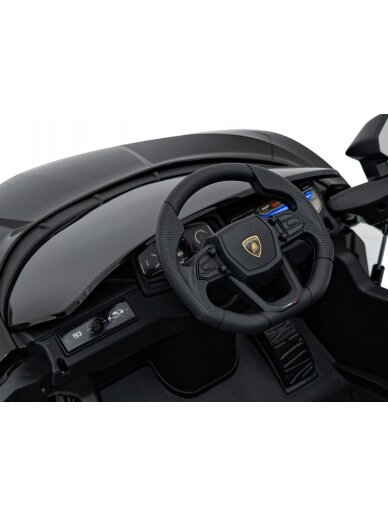 Lamborghini Revuelto Juoda Elektromobilis vaikams 23 Lamborghini Revuelto Juoda Elektromobilis vaikams 23