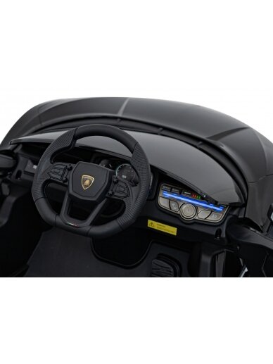 Lamborghini Revuelto Juoda Elektromobilis vaikams 24 Lamborghini Revuelto Juoda Elektromobilis vaikams 24