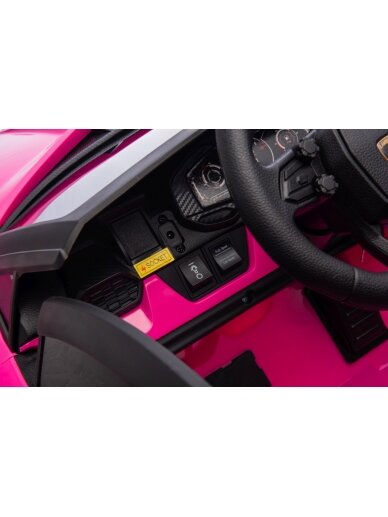 "Lamborghini Revuelto XL" rožinės spalvos Elektromobilis vaikams 10 "Lamborghini Revuelto XL" rožinės spalvos Elektromobilis vaikams 10
