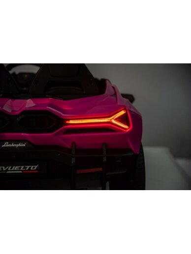 "Lamborghini Revuelto XL" rožinės spalvos Elektromobilis vaikams 14 "Lamborghini Revuelto XL" rožinės spalvos Elektromobilis vaikams 14