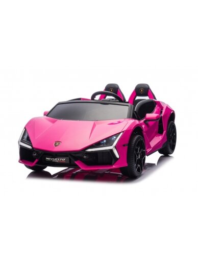 "Lamborghini Revuelto XL" rožinės spalvos Elektromobilis vaikams 19 "Lamborghini Revuelto XL" rožinės spalvos Elektromobilis vaikams 19