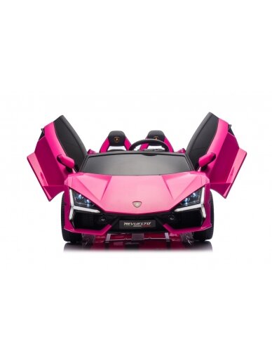 "Lamborghini Revuelto XL" rožinės spalvos Elektromobilis vaikams 2 "Lamborghini Revuelto XL" rožinės spalvos Elektromobilis vaikams 2