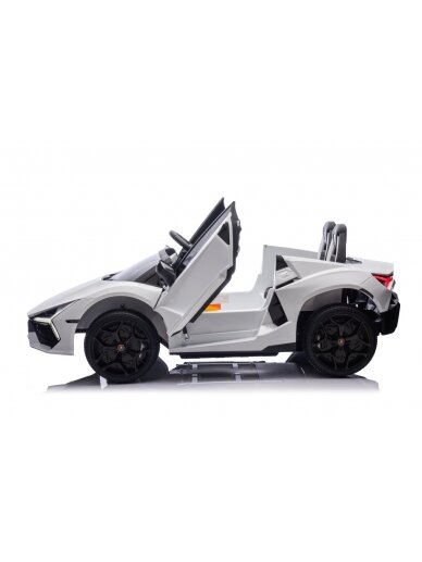 Lamborghini Revuelto XL STRONG Balta Elektromobilis vaikams 1 Lamborghini Revuelto XL STRONG Balta Elektromobilis vaikams 1