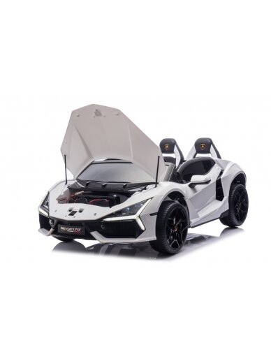 Lamborghini Revuelto XL STRONG Balta Elektromobilis vaikams 10 Lamborghini Revuelto XL STRONG Balta Elektromobilis vaikams 10